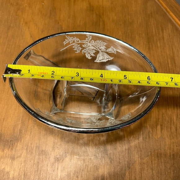 New Martinsville Viking Oval Vase & Compote Silver Flowers of Flanders Poppies - Picture 7 of 15